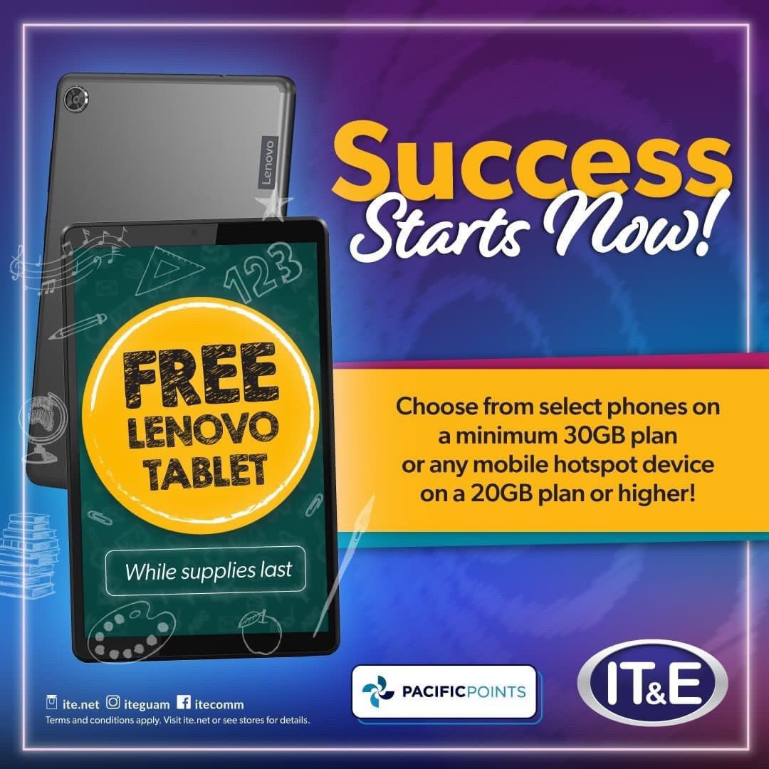 IT&E FREE Lenovo Tablet with Purchase